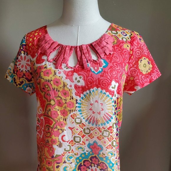 J.Crew Boho Cotton T-Shirt Ribbon, Floral sz 6 - Picture 2 of 11